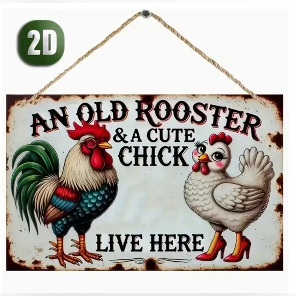 Rooster Chicken Quirky Wooden Wall Sign Wall Art New
NWT - Picture 1 of 5